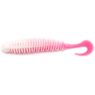 Силиконовая приманка Boroda Baits Mexer Tail 90 mm БЕЛЫЙ/ЯРКО РОЗОВЫЙ