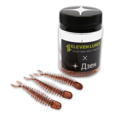 Силиконовые приманки 11Lures Dzen цвет Bronze Pumkin