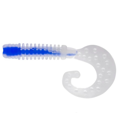 Твистер Sprut Mizuiro 75mm/3.7g/TBR (Transparent-Blue-Royal) Special Natural Attractant (7шт)