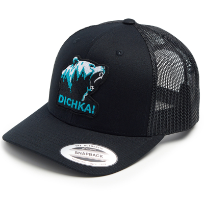 Кепка с сеткой 6P Volga Baits Dichka! Roar Rawcut #Black/Black&Azure