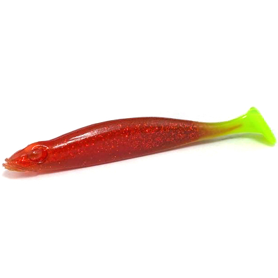 Силиконовая приманка Boroda Baits Anchous 75мм цвет ГРАНАТ/ЛИМОН (Garnet/Lemon)