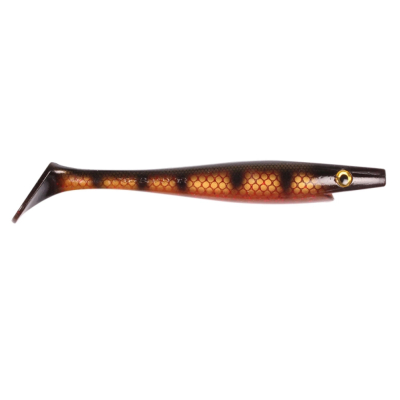 Приманка силиконовая Strike Pro XXL Pig Shad Jr. 20см 50гр 2шт. цв. Black Okiboji Perch