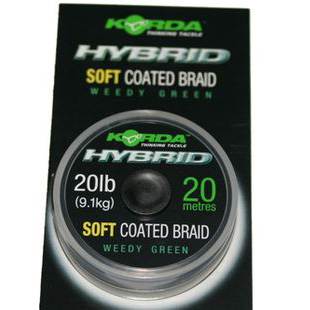 Поводковый материал Korda Hybrid Stiff Weed Green 20lb 20м KHY1
