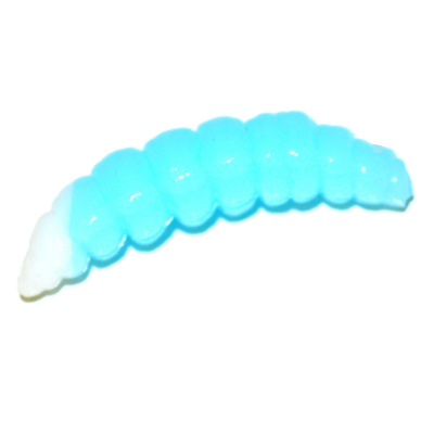 Мягкая приманка Red Machine Larva (Личинка) 35мм 10шт. цв. White/blue