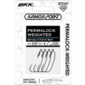 Крючок офсетный огруженный BKK Permalock Weighted #1/0 1/32oz 2шт + 1/16oz 2шт