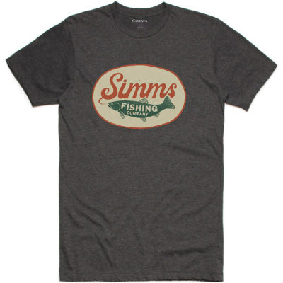 Футболка Simms Trout Wander T-Shirt, Charcoal Heather, XXL