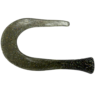 Хвост силиконовый для Strike Pro Guppie 14см 7,6гр. 14см 7,6гр. цвет хризолит с блестками 3шт