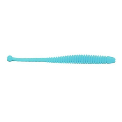 Силиконовая приманка River Lynx Rib Worm цв. #100 glow+blue свет+голубой