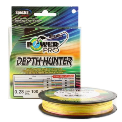 Плетеный шнур Power Pro Depth Hunter Multicolor 100m - 0,32