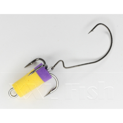 Приманка Мандула "Флажок" XXL Fish Модель 10 цв. ЖелтоЖелтоФиолетовый