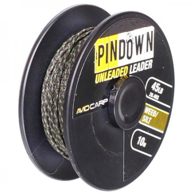 Противозакручиватель Avid Carp Pin Down Unleaded Leader - Weed/Silt 65lb 10m AVPD/WS65
