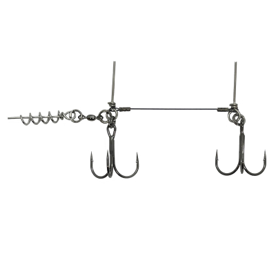 Стингер для приманки 15 - 17 см, 2 тройника №1/0 Titanium 75lb