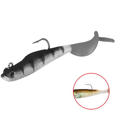Силиконовая приманка оснащенная Mikado Crystal Fish WXH-55-10см цв. 69 (1уп.-2шт.)
