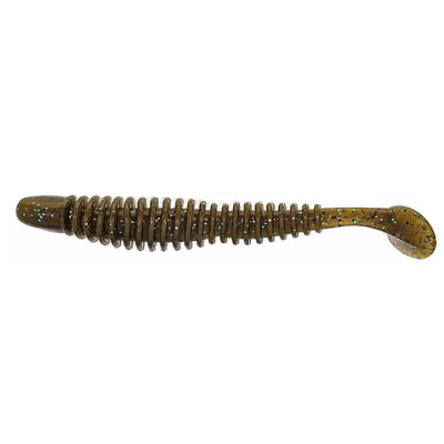 Силиконовая приманка Reins Bubbring Shad 3" цв. #005 Green Pumpkin Blue