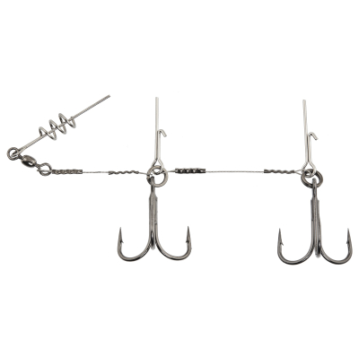 Оснастка стальная Lucky John Stinger SSW 1х7 8,2cm, оснащ. 2 тройниками №01 1шт.