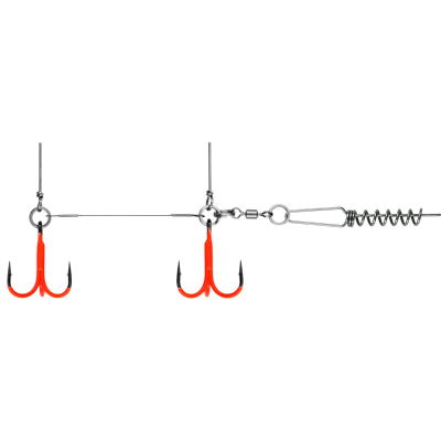 Оснастка цветной титановый стингер со спиралью Vido Craft Jig Spring Soft Baits, размер XL (VD-CTiJS-XL)