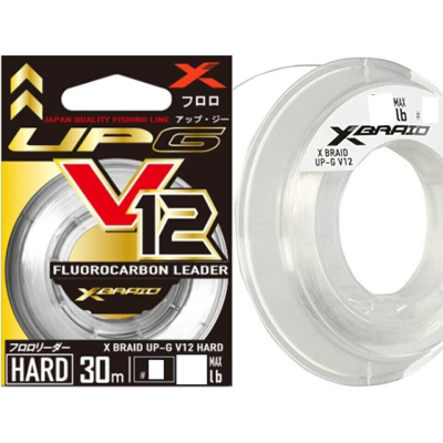 Поводковый материал YGK X-Braid UP-G Leader V12 Hard 30m #4-19lb