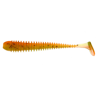 Силиконовая приманка Flagman Mystic Fish 4" цв. #0215 Orange Chartreuse