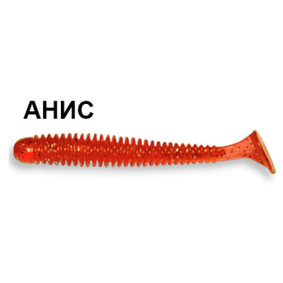 Силиконовая приманка Crazy Fish Vibro Worm 3-50-4-1 анис цв. cherry (вишня)