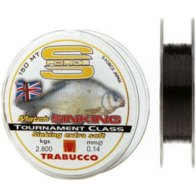 Леска Trabucco S-Force Match Sinking, Deep Blue 150m - 0.160mm 3.70kg