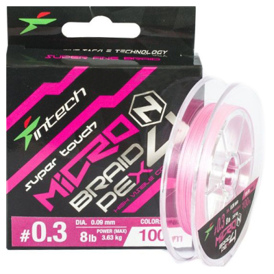 Шнур плетеный Intech MicroN PE X4 100m #0.2 / 0.074mm (5.5lb / 2.5kg)