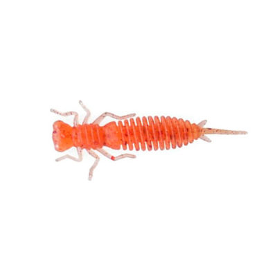 Силиконовая приманка Garry Angler Larva 2" 10 шт/Икра цвет #Красный с блестками