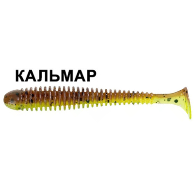 Силиконовая приманка Crazy Fish Vibro Worm 3" 11-75-4d-6 кальмар цв. chart swamp (шартрес болото)