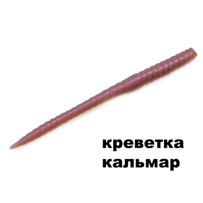 Силиконовая приманка Crazy Fish MF Classic Worm 2.8" 67-70-52-7 креветка+кальмар цв. somatic (телесный)