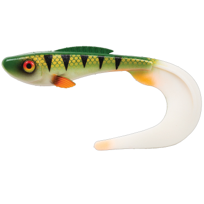 Силиконовая приманка Abu Garcia Beast Curl Tail 170mm цв. Redfin Perch