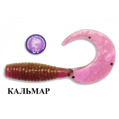Силиконовая приманка Crazy Fish Angry Spin 2" 21-45-12-6 кальмар цв. ultraviolet (ультрафиолет)
