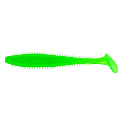 Силиконовая приманка Helios Shaggy 5,12"/13 см Electric green 5шт. (HS-18-007)