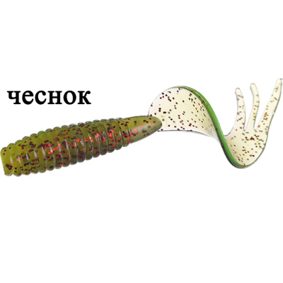 Силиконовая приманка Flagman Trident 2" цв. green pumpkin/lime 12pc garlic