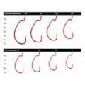 Крючки офсетные Yoshi Onyx Offset Hook Magna HD Red 3/0 (BN), красные,  (упак. 10шт.)