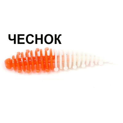 Мягкая приманка Boroda Baits Ayra Double Color цв. Красный/Белый, аттр. Чеснок, 8 шт./уп.