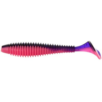Силиконовая приманка Flagman Mystic Fish Fat 3,8" цвет #0526 Violet Pink (3шт)