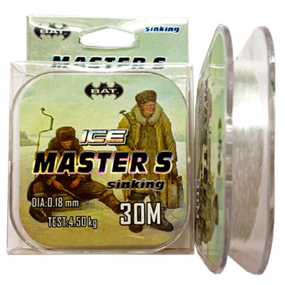 Леска BAT Ice Master 30м 0,14мм. (Уп 20)