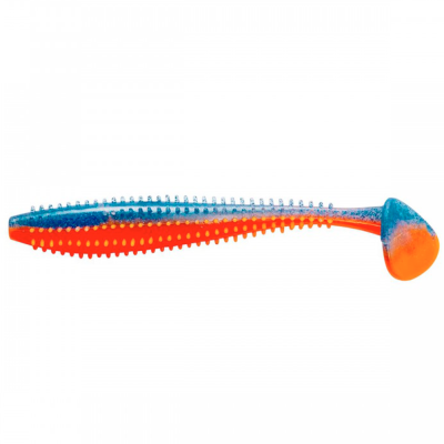 Силиконовая приманка Helios Shaggy 5,12"/13 см Star Blue & Orange 5шт. (HS-18-044)