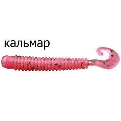 Твистер-червь Merega Hooky Tail 65мм 1.5гр. цвет Z097, кальмар (уп.10 шт)