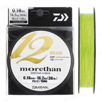 Шнур PE Daiwa Morethan 12 Braid 150m #0,8 16Lb