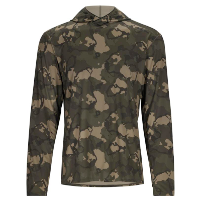 Термофутболка Simms Bugstopper Solarflex Hoody, Regiment Camo Olive Drab, XL