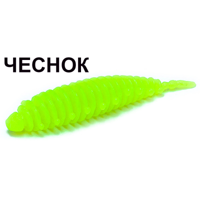 Мягкая приманка Boroda Baits Ayra Junior цв. Шартрез, аттр. Чеснок, 12 шт./уп.