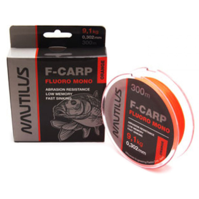 Леска Nautilus F-Carp Fluoro Mono d-0.302мм 300м Orange