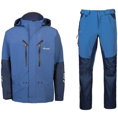 Костюм рыболовный демисезонный Graff 606-В-1/706-В-1 (сине-голубой) (Bratex 10000) р.XL(176-18)