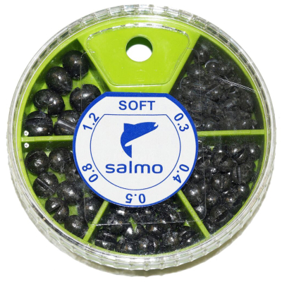 Грузила Salmo Дробь Soft мягкие 5 секций 0.3-1,2г 60г набор 1