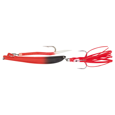 Пилькер Bottom Strike BiColor Pilk 400g #3 Fl.Red-Black/GLOW #10/0