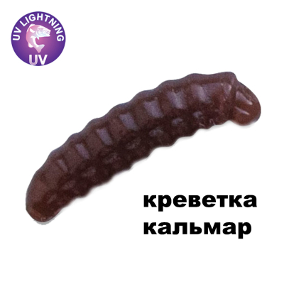 Силиконовая приманка Crazy Fish MF H-Worm Inline 0.7" 60 шт (6*10) 62-17-100-7-EF креветка+кальмар цв. 100
