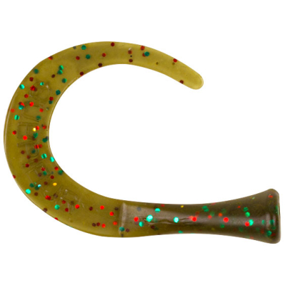 Хвост силиконовый для Strike Pro Guppie цвет: Mossgreen Glitter 3 твистера + риппер (9932006)