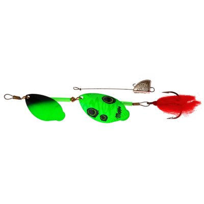 Блесна вращающаяся Mepps Tandem Brochet Noir/Vert/OR