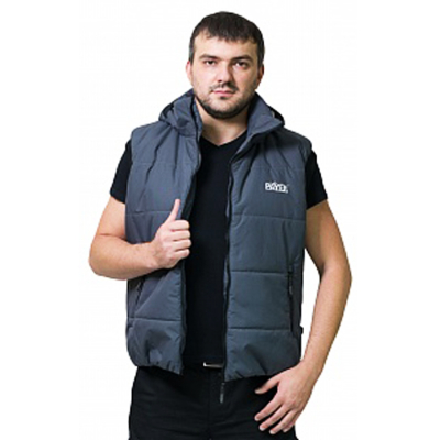 Жилет NovaTex «Партизан NEW» (таслан, темносерый)(светоотр. печать) PAYER, р-р 52-54
