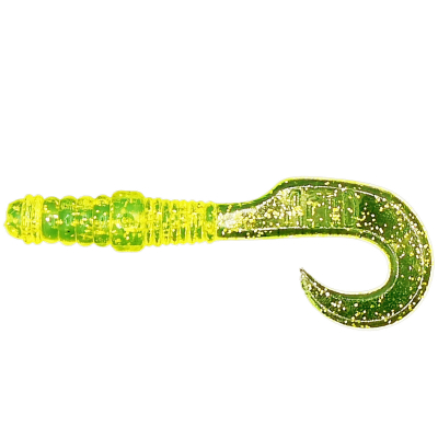 Силиконовая приманка твистер RuBaits Long Twister - RBCL75Gr03 - Шартрез золотой
